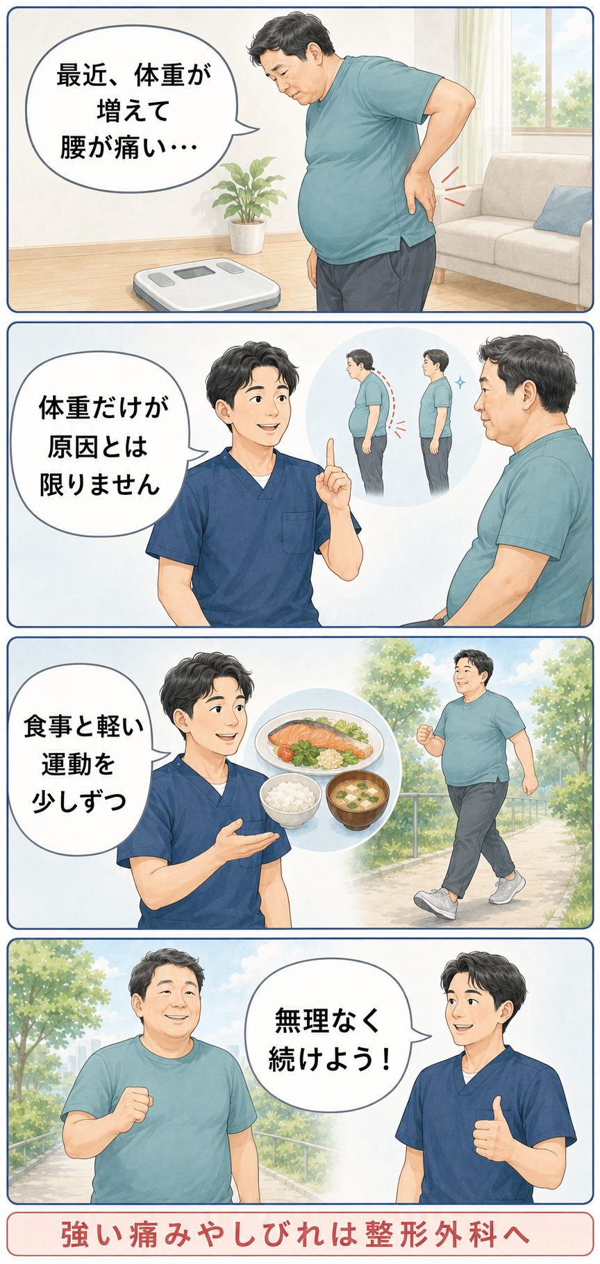 肥満と腰痛の関係｜体重増加による腰の痛みと対策のイメージ画像4